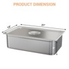6 Pack Full Size Stainless Steel Hotel Pans, 2.5 Inch Deep Steam Table Food Storage Containers Tray Set 20.9"l x 12.8"w - 3 of 4