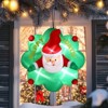 SEVOBAL Inflatable Holiday Decorations 4 FT Christmas Inflatable Santa Large Blow Up Hanging Inflatable Decoration, Green, 48.4"*26.8"*48" - 3 of 4
