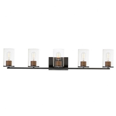 Maxim Lighting Sleek 5 - Light Vanity in  Antique Brass/Black