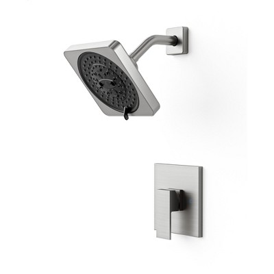 YAWWALK 5 in Shower Head Single Handle 7-Spray Shower Faucet 1.8 GPM with Anti Scald
