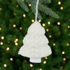 Northlight 6" Cream Cable Knit Christmas Tree Shaped Ornament - 2 of 4
