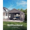 10x20 ft Carport, Portable Garage with 200 g PE Heavy Duty Canopy, 4 Roll-up Doors & 4 Mesh Windows, for Sedan, Pickup, and Bass Boat - 2 of 4