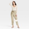 Women's Super-High Rise Tapered Ankle Pull-On Paperbag Pants - A New Day™ - 3 of 3