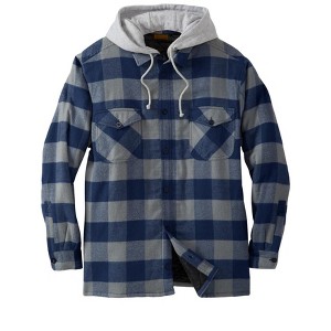 Boulder Creek by KingSize Men's Big & Tall Removable Hooded Shirt Jacket - 1 of 4