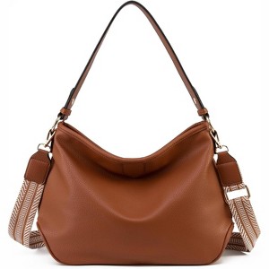 Purses and Handbags Classic Top Handle Shoulder Satchel Bags with Detachable Strap - 1 of 4