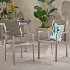 GDFStudio Crested Bay Outdoor Aluminum and Faux Wood Dining Chairs (Set of 2) - 2 of 4