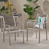 GDFStudio Crested Bay Outdoor Aluminum and Faux Wood Dining Chairs (Set of 2) - image 2 of 4