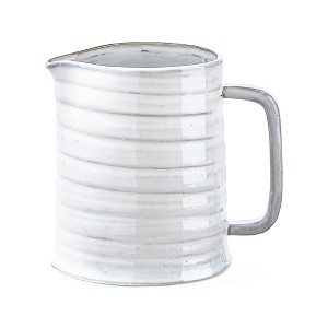 tagltd Farmhouse Milk Reactive Glazed Stoneware Water Beverage Pitcher 40 oz. each piece is one-of-a-kind no two pieces will be exactly alike - 1 of 2