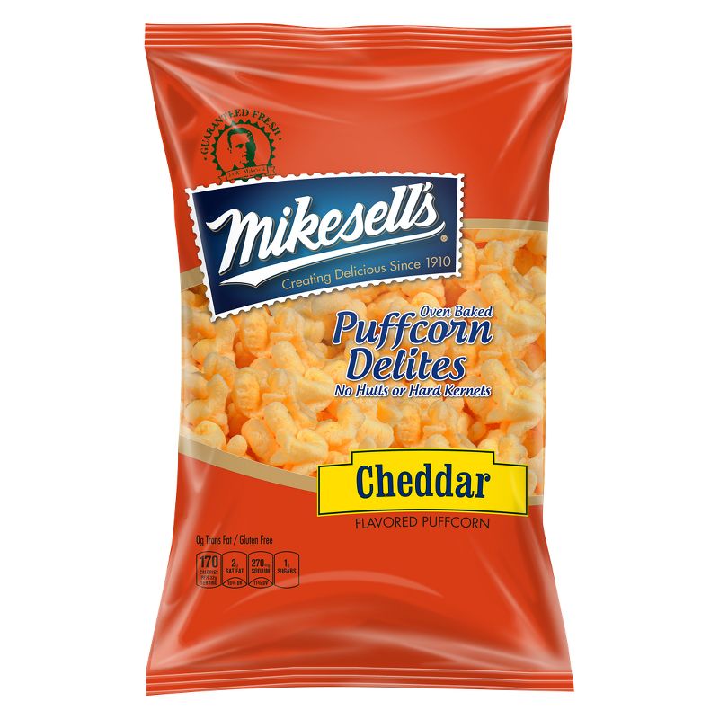 Mikesell&#39;s Cheddar Flavored Oven Baked Delites Puffcorn - 5.5oz, 1 of 2