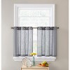 HLC.ME Abbey Faux Linen Semi Sheer Grommet Short Thick Curtain Tiers for Small Windows, Kitchen & Basement, Pair - 2 of 4