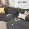 110" Oversized Modular Sectional Sofa – L-Shape Cloud Couch with 2 Pillows for Living Room/Office - 4 of 4