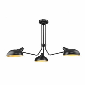 Z-Lite Bellamy 3 - Light Semi-Flush Mount in  Matte Black - 1 of 4