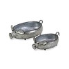 Cheung's Dottie Set of 2 Galvanized Metal Piglet Planters - 3 of 4