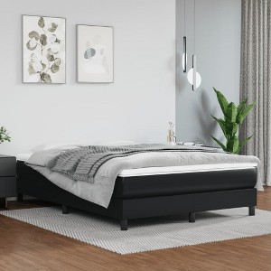Bed Frame Black Faux leather, plywood, engineered wood Double - 1 of 4