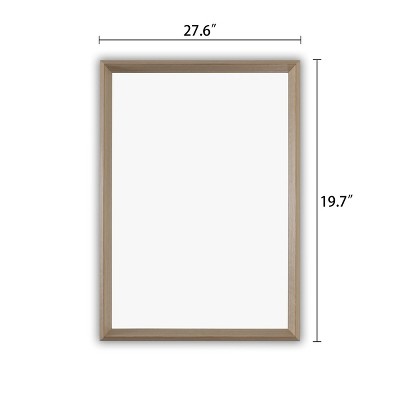 Golden Oak Finish Rectangular Wall Mirror with Polystyrene Frame