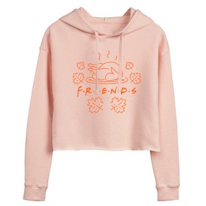 Women's - Friends - Turkey Cropped Graphic Hoodie - 1 of 4