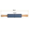 Unique Bargains Silicone Smooth Wooden Handle Non-Stick Kitchen Rolling Pin - 2 of 4