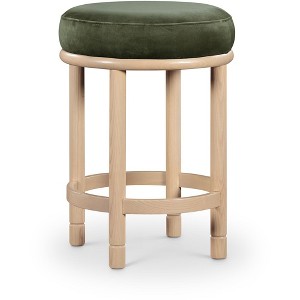Meridian Furniture,Monette Green Velvet Counter Stool - 1 of 4