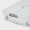 60qt Latching Clear Storage Box with Gray Latches - Brightroom™ - 3 of 4