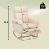 Modern Nursery Rocking Chair, Accent Glider Rocker with Foot Rest & Side Pocket, Upholstered Armchair, Comfy Reading Chair for Living Room Bedroom - 3 of 4