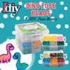 8,000 pc Dinosaur Fuse Beads w Carrier Case- 22 Colors, 12 Unique Templates, 3 Peg Boards, 2 Tweezers, Melt Iron Paper- Dino Bulk Art Craft Project - 2 of 4