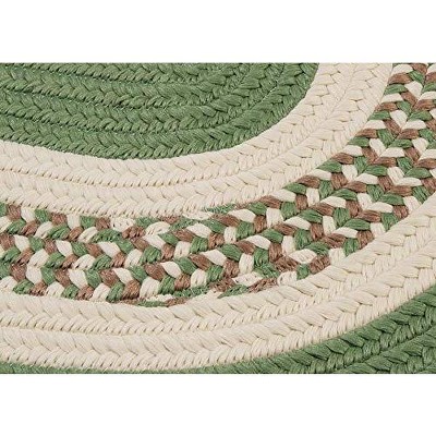Multicolor Oval Braided Synthetic Reversible Runner Rug 2x7