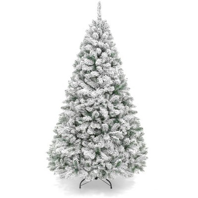 Best Choice Products Snow Flocked Christmas Tree, Premium Holiday ...