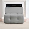 Mjkone Velvet Single Sofa, 1-Seater Modular Sofa Couch with Rivet Trim for Living Room - 4 of 4