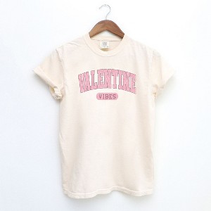 Simply Sage Market Women's Valentine Vibes Distressed Short Sleeve Garment Dyed Tee - 1 of 3