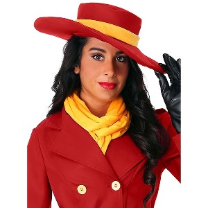 HalloweenCostumes.com One Size Fits Most  Women  Carmen Sandiego Signature Hat, Red/Orange - 1 of 3