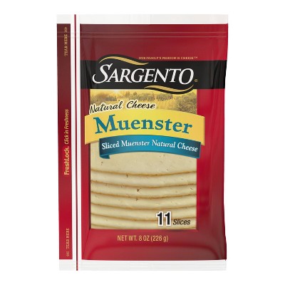 Sargento Natural Muenster Sliced Cheese - 8oz/11 Slices : Target