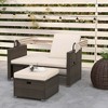 Costway Outdoor Patio Rattan Daybed with Retractable Canopy & Adjustable Backrests Beige/Red/Blue - 4 of 4