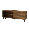 63" Mid-Century Modern TV Stand with 2 Storage Shelves and 1 Cabinet for Living Room - 4 of 4