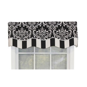 RLF Home Ozbourne Glory 3" Rod Pocket Layered Window Valance, 50" x 16" - 1 of 4