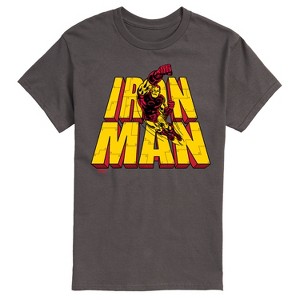 Men's - Marvel - Iron Man Stacked Name Oversized Short Sleeve Graphic T-Shirt - 1 of 4