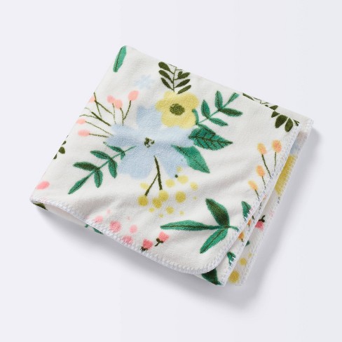 Jersey Knit Reversible Blanket - Cloud Island™ Garden Floral : Target