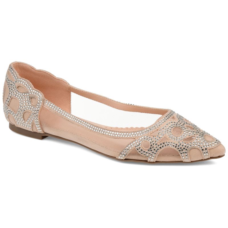 Journee Collection Womens Batavia Slip On Pointed Toe Ballet Flats, 1 of 11