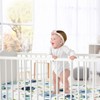 Sweet Jojo Designs Girl Satin Fitted Crib Sheet Watercolor Floral Blue Pink and White - 4 of 4