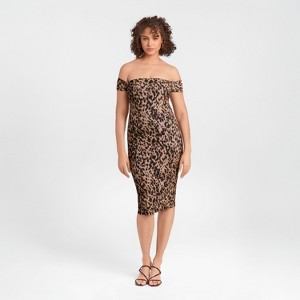 white christmas dresses The Shapewear Dress Crew Neck Midi main image 0
