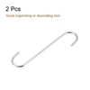 Unique Bargains Carbon Steel Indoor Outdoor Kitchen S Hooks 2 Pcs - 3 of 4