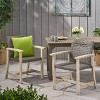 NicBex Acacia Wood Patio Dining Chairs Set of 2,Polyethylene Wicker Outdoor Chairs,Kitchen Chairs for Dining Room,Patio - 2 of 4