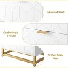 Garvee Sleek White 6-Drawer Dresser with Gold Accents – Stylish Storage Organizer on Metal Legs for Bedroom, Living Room, or Hallway - 4 of 4