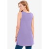 Woman Within Plus Size Perfect Sleeveless Shirred U-Neck Tunic - 3 of 4