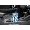 Elanze Designs 20 oz Stainless Steel On the Go Insulated Travel Tumbler With Push Top Lid, White Zebra Print Blue - 3 of 4
