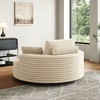 55 inch Beige Corduroy Foam Single Swivel Chair for Living Room and Bedroom - 2 of 4