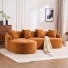 Racxily Boneless L-Shape  Sofa with Curved Chaise,Orange Modular Chenille Compression Couch,30D High-Density Foam - 3 of 4
