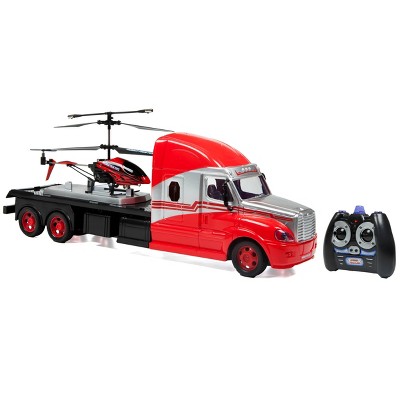 World Tech Toys Mega Hauler Remote Control Gyro Helicopter and Truck 3.5"- 2pk