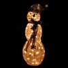 Northlight Lighted Snowman Outdoor Christmas Decoration - 43" - White and Gold - Clear Lights - 2 of 2