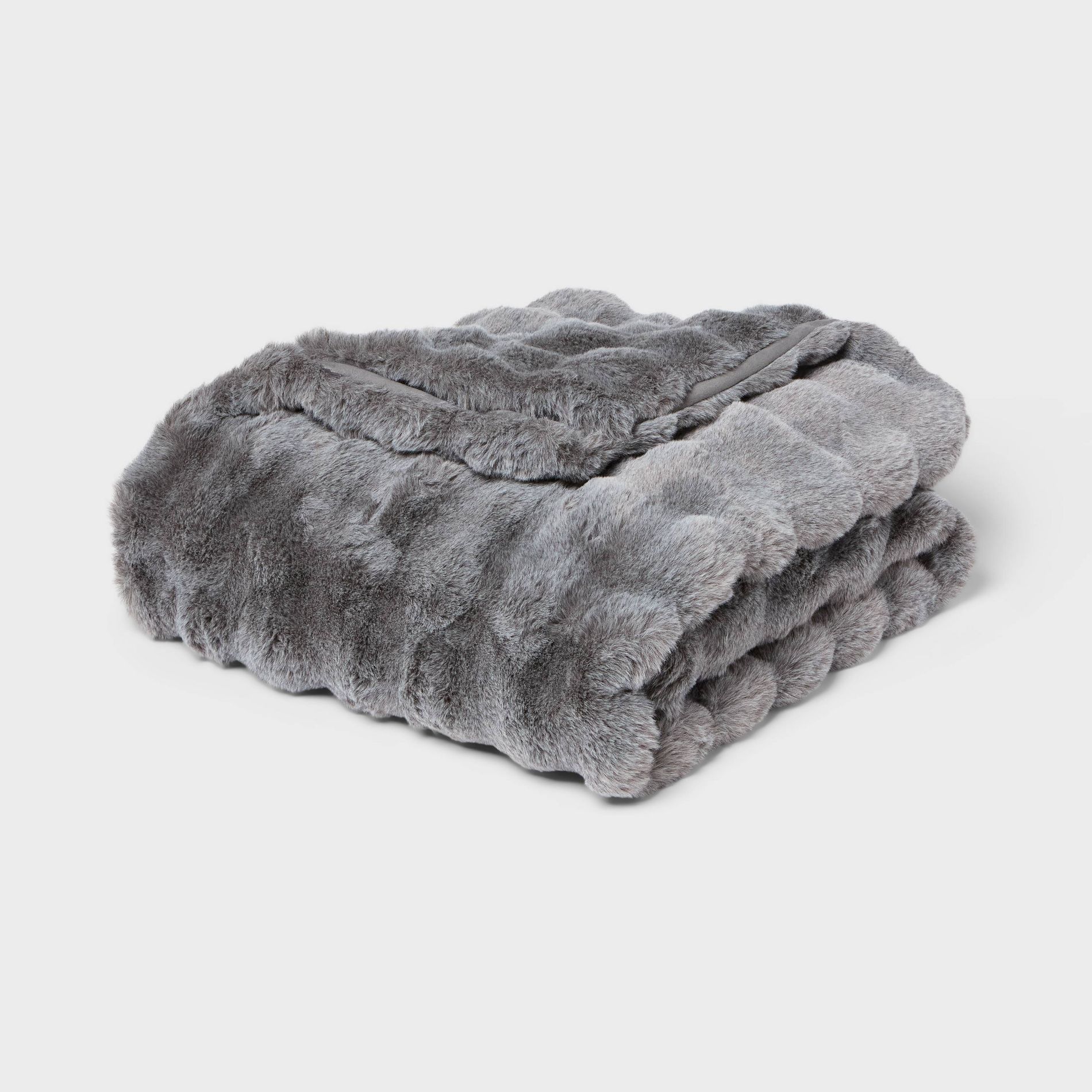 Bubble Fur Blanket Gray - Threshold™