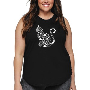 LA Pop Art Cat Claws - Women's Word Art Tank Top - 1 of 4